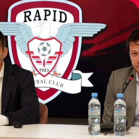 Constantin Gâlcă, prezentat oficial la Rapid: „Sunt fericit să fiu aici, vreau să avem un an excelent.” Angelescu: „A fost primul antrenor pe care l-am contactat, apreciem stilul său ofensiv.”