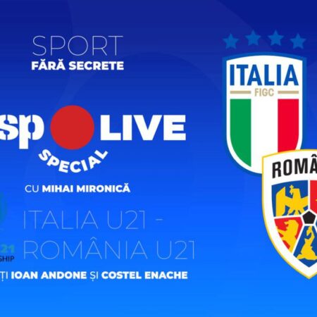 Italia U21 – România U21 » Tricolorii lui Daniel Pancu dispută primul meci la EURO! Comentarii de la Ioan Andone și Costel Enache, în GSP Live Special.