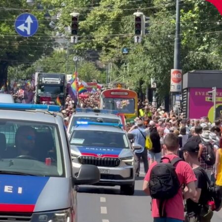 Poliția, forțele speciale și mii de participanți: imagini de la parada Pride din Viena