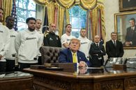 De față cu jucătorii lui Juventus, Trump a vorbit despre conflictele internaționale.