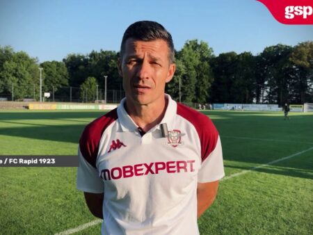 Constantin Gâlcă, declarații după primul amical al Rapidului în Slovenia, împotriva muntenegrenilor de la Buducnost