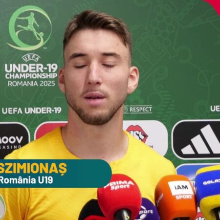 Luca Szimionaș, mijlocașul României U19, despre confruntarea cu Olanda din această seară: „Au avut mai multe ocazii, putem spune că au jucat mai bine.”