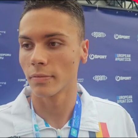 David Popovici, MEDALIE DE BRONZ la 50 de metri liber la Europenele U23: „Nu sunt un mare fan al acestei probe”