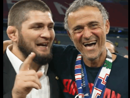 Imaginile serii de la München » „Farsa” pe care Khabib Nurmagomedov i-a făcut-o lui Luis Enrique: „Nenorocitul!”