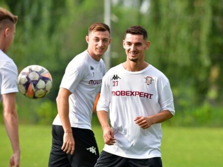 La locul comenzii! Noua „perlă” de la Rapid a avut primul antrenament sub îndrumarea lui Costel Gâlcă