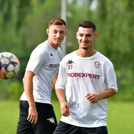 La locul comenzii! Noua „perlă” de la Rapid a avut primul antrenament sub îndrumarea lui Costel Gâlcă