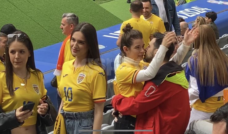 Kira Hagi, surprinsă în brațele iubitului ei la România - Olanda