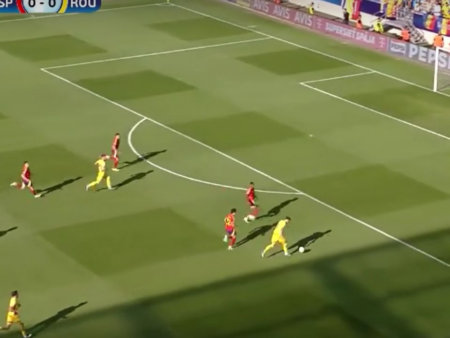 Golazo marca Louis Munteanu! România a deschis scorul împotriva Spaniei cu o execuție fantastică.