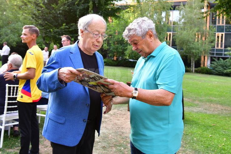 Ovidiu Ioanițoaia și Mircea Lucescu.