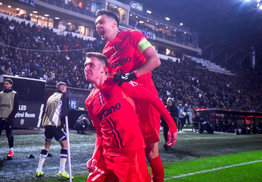 Andrei Gheorghiță și Adrian Șut, după golul primului cu PAOK FCSB riscă să piardă un jucător important