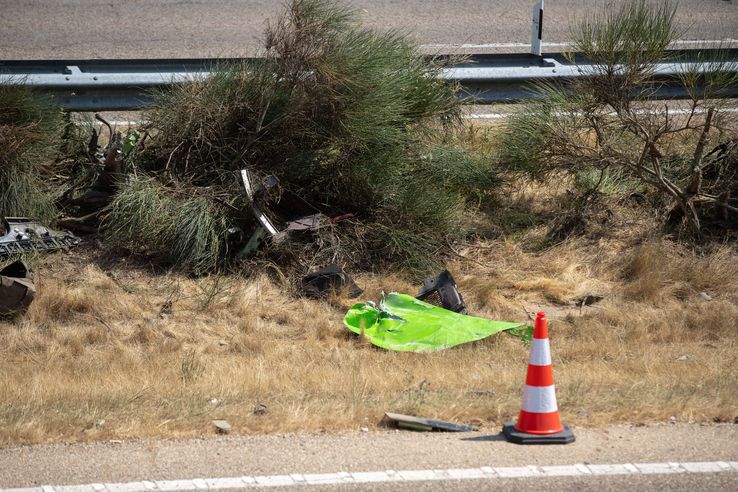Imagini de la locul accidentului în care a murit Diogo Jota.