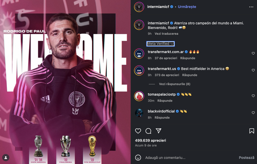 Rodrigo De Paul semnează cu Inter Miami