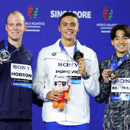 Viral! Cele două cuvinte pe care David Popovici le-a postat la două ore după cursa sa istorică din Singapore.