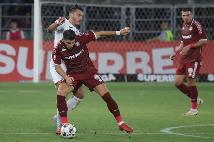 Imagini din prima repriză de la Rapid - CFR Cluj