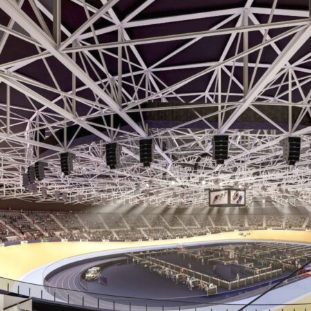 Primul velodrom interior din România se ridică în sudul țării » Fotografii de pe șantierul ce va fi finalizat în 2027