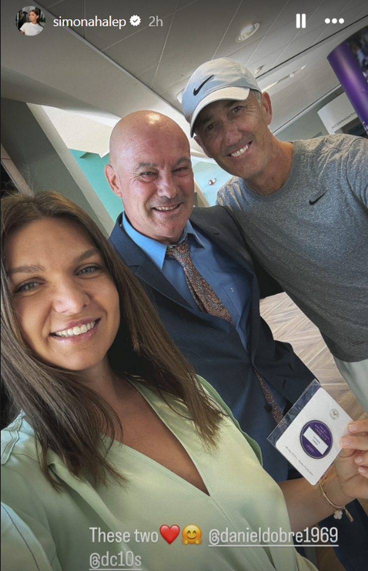 Simona Halep, Daniel Dobre si Darren Cahill