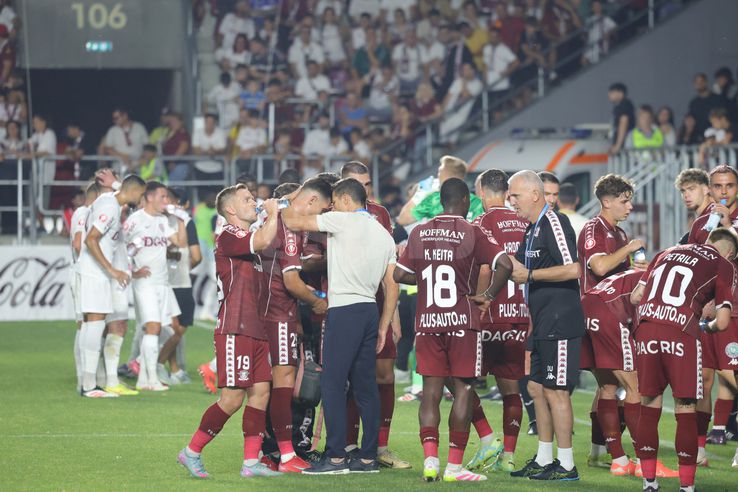 Tobias Christensen și Alex Dobre au intrat în conflict în meciul dintre Rapid și CFR Cluj.