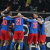 FCSB sărbătorește în meciul cu Inter d’Escaldes: „Campionii României îi doresc La mulți ani și multă sănătate!”