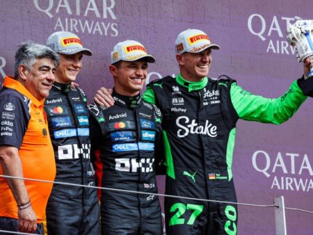 Reacția lui Hulkenberg după prima sa clasare pe podium în Formula 1 în întreaga carieră