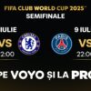 Semifinalele Cupei Mondiale a Cluburilor FIFA 2025 se transmit în direct astăzi și mâine, de la ora 22:00, pe PRO TV și VOYO.