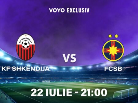VOYO va transmite în exclusivitate meciul Shkendija vs. FCSB, din turul 2 preliminar al Ligii Campionilor UEFA