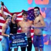 Record mondial pentru ștafeta mixtă a SUA » Contribuția semnificativă a rivalului lui David Popovici