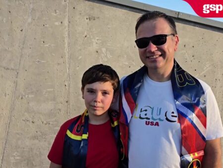 Tată și fiu, susținători ai FCSB-ului din Padova