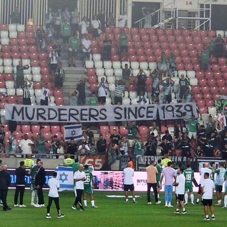 Scandal politic generat de un banner la meciul Maccabi Haifa – Rakow: „Criminali din 1939”