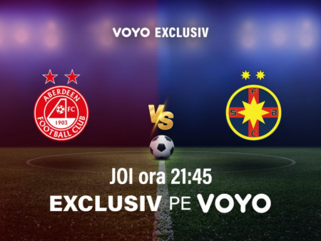 VOYO prezintă în exclusivitate duelul european al verii: Aberdeen – FCSB, în play-off-ul UEFA Europa League