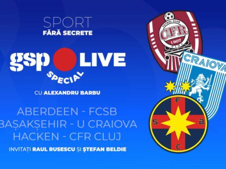 GSP Live Special cu Barbu, Rusescu și Beldie » FCSB, CFR Cluj și Universitatea Craiova se confruntă pentru „barajul” în grupe!