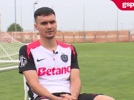 Florin Tănase și Adrian Șut, înainte de meciul FCSB – FC Argeș
