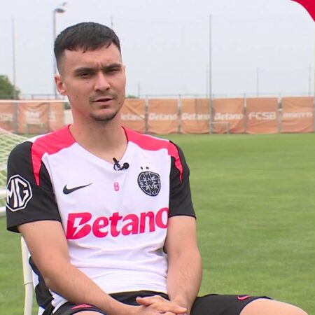 Florin Tănase și Adrian Șut, înainte de meciul FCSB – FC Argeș