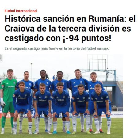 Mititelu și FCU Craiova, în atenția cotidianului MARCA! Spaniolii, șocați de situația din Bănie: „O sancțiune fără precedent”