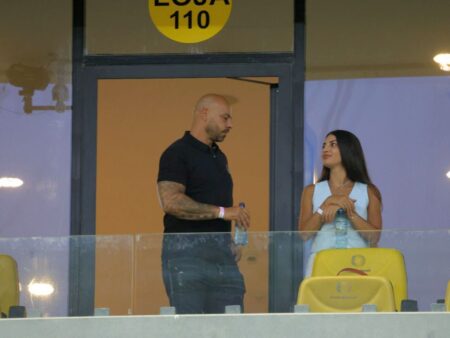 FCSB, derby-ul vedetelor » Giani Kiriță și partenera sa cu 22 de ani mai tânără, primii în loja Arenei Naționale