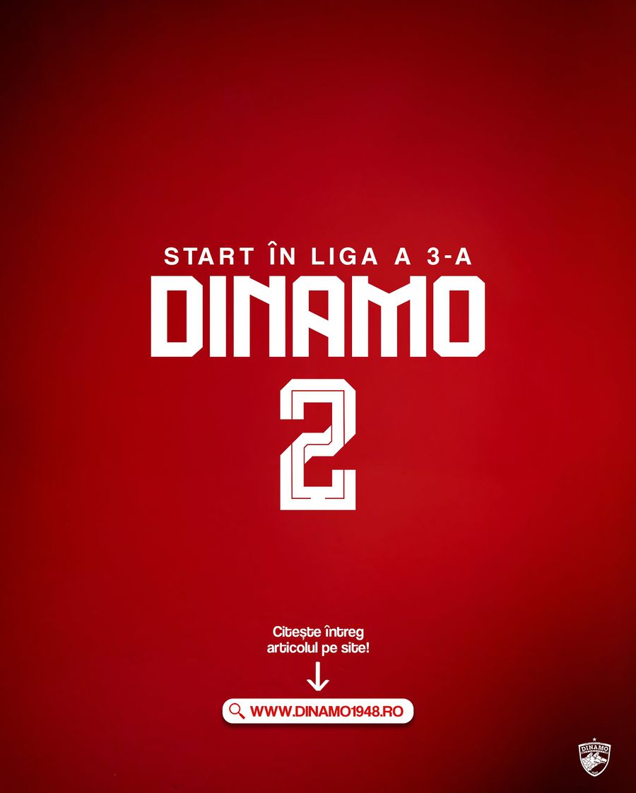 Dinamo II și-a definitivat lotul! 22 de nume la echipa din Liga 3: „Pasiune crudă și pură”