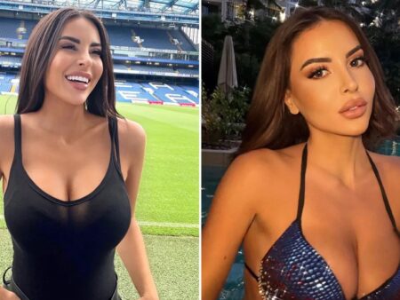 O prezență incendiară la amicalul lui Chelsea! Prezentatoarea TV asemănată cu Kim Kardashian a animat atmosfera pe Stamford Bridge