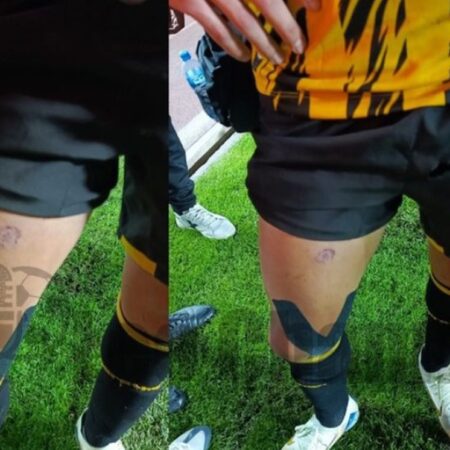 Eroul meciului, atacat de fani cu o rachetă! » Mijlocașul a ieșit de pe teren cu arsuri