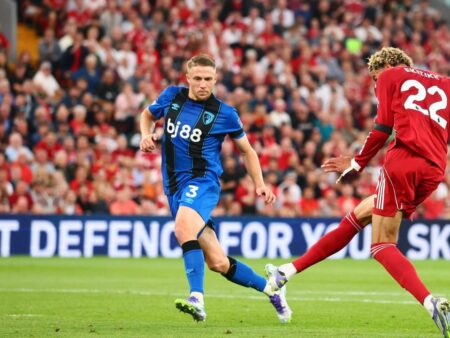 Gestul lui Hugo Ekitike după golul marcat în Liverpool – Bournemouth. Fanii l-au aplaudat cu entuziasm.