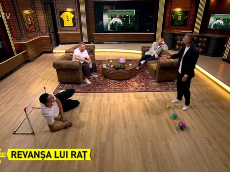 Raț și Pantilimon, spectacol la „Fața la Joc”! Foștii internaționali români au realizat penalty-uri în platoul emisiunii.