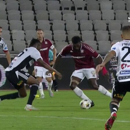 U Cluj – Rapid: Giuleștenii solicită penalty în ultimele momente ale meciului de pe Cluj Arena