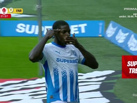 PrimaSport » Univ. Craiova – Farul » Primul gol al meciului înscris de Steven Nsimba