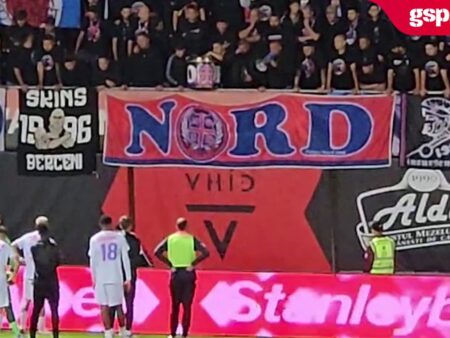 Csikszereda – FCSB 1-1. Maghiarii au sărbătorit alături de suporteri.