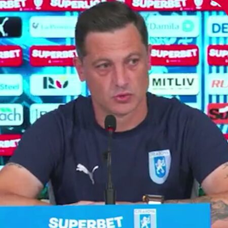 Cine a realizat transferul acesta la Craiova? Mirel Rădoi a fost „șocat” când a aflat despre noul atacant » Surpriză la conferință: „Ce? Nu se antrenează cu noi!”