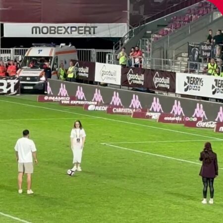 Moment special în Giulești, la pauza partidei Rapid – Hermannstadt.