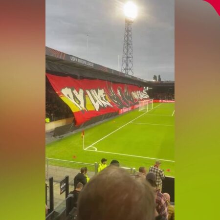 Go Ahead Eagles vs. FCSB » Scenografia dezvoltată de suporterii olandezi