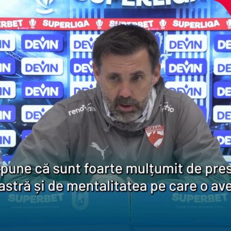 Univ. Craiova vs. Dinamo 2-2 » Antrenorul dinamoviștilor mulțumit de jucători: „Și-au îndeplinit obligațiile” + Comentarii despre incidentele de la final