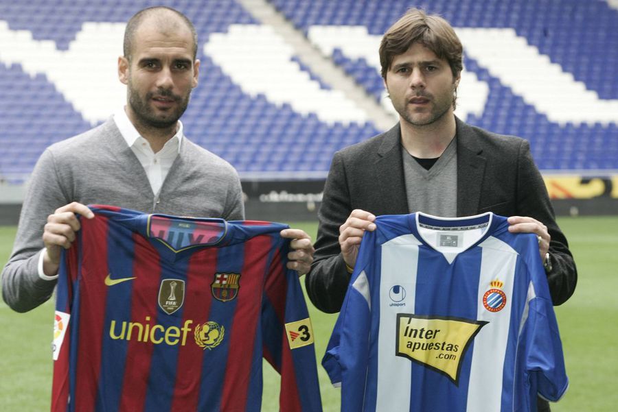 Pep Guardiola (stânga) și Mauricio Pochettino (dreapta) Marele antrenor șochează: „Prefer să revin să lucrez pe teren decât să antrenez Barcelona!”