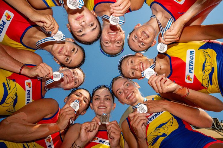 Echipajul României de 8 plus 1 rame feminin, argint la CM 2025