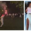 Petrecere în stil ultras: torțe și scandări energice