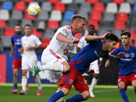 Steaua a triumfat în fața lui Sepsi cu un gol în minutul 90+2 și un cartonaș roșu!